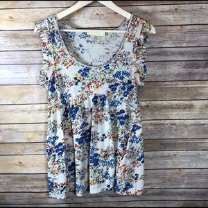 Anthropologie Pins and Needles Floral Top